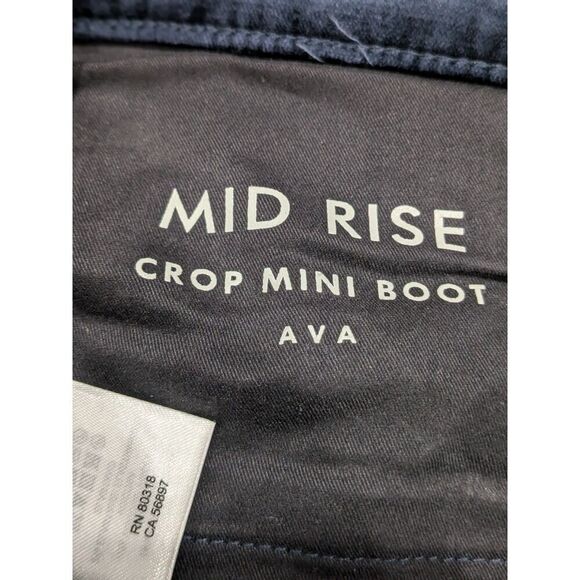 Lucky Brand Mid Rise Ava Crop Mini Boot American Navy Velvet Jeans Pants, 4 - Picture 14 of 15